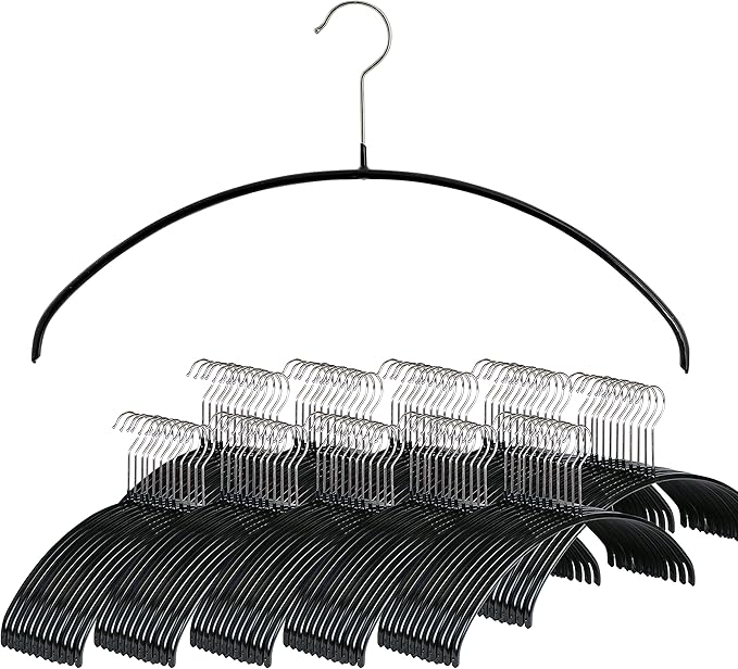 MAWA Clothing Hanger, Black, Pack of 130, (14117)