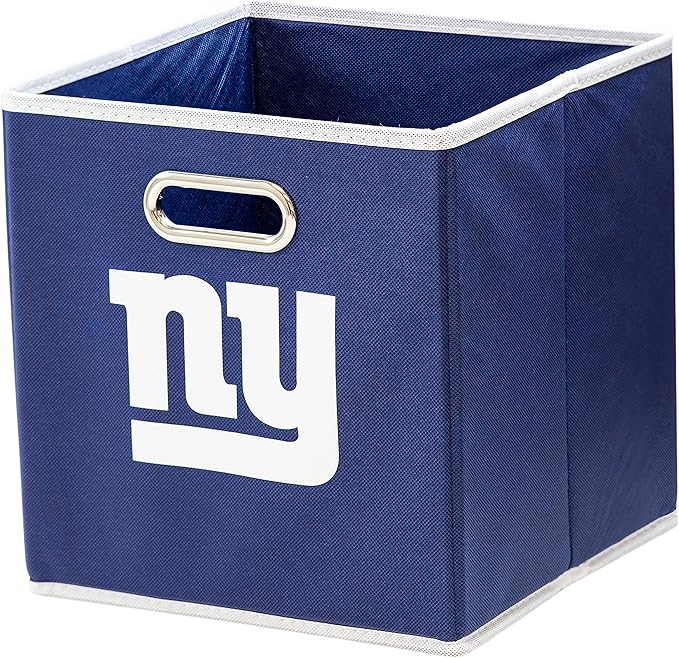 Franklin Sports NFL Storage Bins - Collapsible Cube Container + Basket - NFL Office, Bedroom + Living Room - 11"x11"