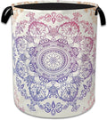 Groovy Mandala Laundry Basket Collapsible Laundry Hamper with Handle, Oxford Clothes Toy Storage Bin for Bathroom Bedroom Room Decor, Gift Basket 16" X 20.8"