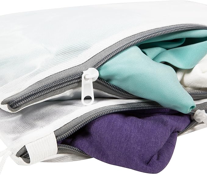 Twin Compartment Wash Bag, Laundry, White