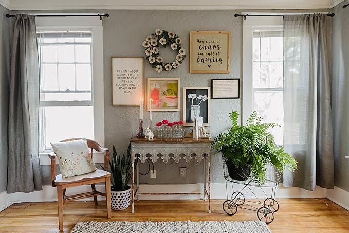Creative Co-op Vintage Metal Laundry Basket with Wheels 25" x 15" x 26 3/4" (W x D x H)