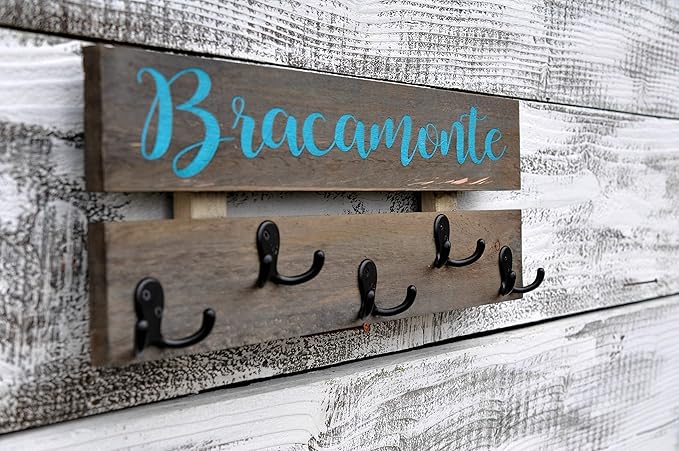 Coat Rack Rustic Wood Coat Rack With 5 Hooks
