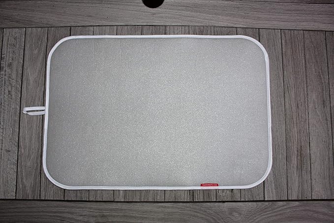 TheIronMate - Premium Ironing Pad, Designed Especially for Quilters and Crafters, Small (17in x 25in with Loop, Silver)