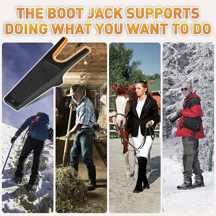 ZOMAKE Boot Jack, Cowboy Boot Remover Take Off Helper, Portable Bootjack Puller for Men Women
