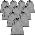 TecUnite 10 Pcs Mesh Laundry Bags with Drawstring Multicolor Mesh Sack Bag Nylon Gift Dishwasher Bag with Sliding for Storage Clothes Socks Jewelry Gifts Toys Fruit(12 x 16 Inch,Black)