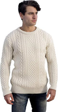 Aran Crafts Aran Crew Neck Sweater (100% Wool)