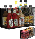 Magnetic Baskets Shelf Bins Organizer Holder Storage Rack Containers for Fridge, Whiteboard, Locker - Home Kitchen Laundry Office School ((1-Pack) Black/XL)