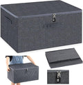 Discreet Lockable Toy Bag Storage Organizer Toy Bag Storage Bins Case with Zipper Lid for Women and Men Clothes Container (Gray,23.6 x 15.8 x 11.8 Inch)