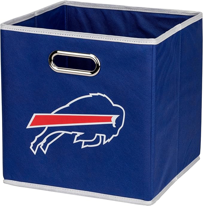 Franklin Sports NFL Storage Bins - Collapsible Cube Container + Basket - NFL Office, Bedroom + Living Room - 11"x11"