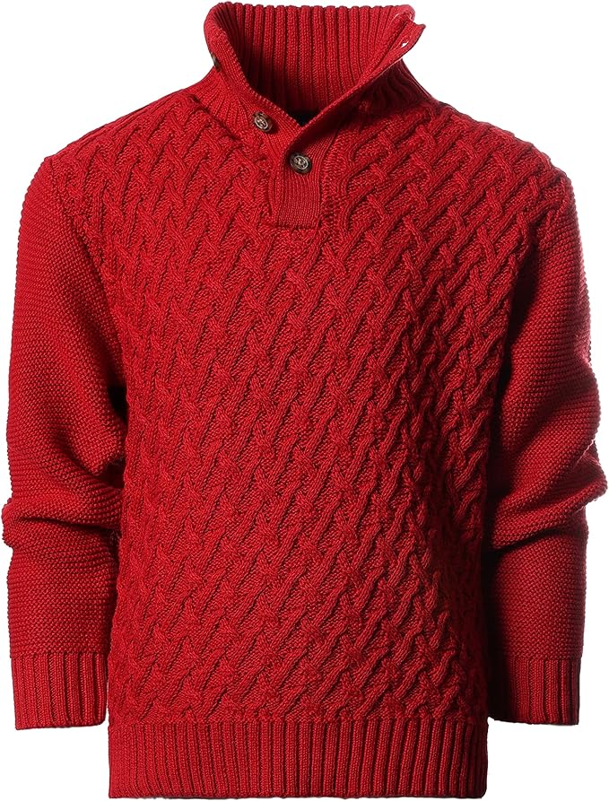 Gioberti Kids and Boys Mock Neck Pullover Knitted Sweater
