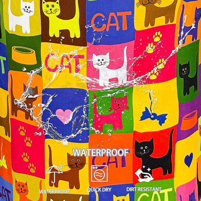 Cute Cat Laundry Basket Funny Pet Foldable Oxford Cloth Funny Tote Bag Laundry Hamper Clothes Storage Bucket Toy Organizer For Bathroom/Laundry Storage/Bedroom 18.9x16.5 Inch