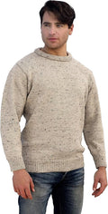 Aran Crafts Plain Crew Neck Sweater (100% Wool)