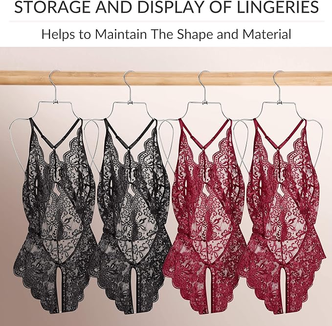 ZEDODIER Swimsuit Hanger, Lingerie Hanging Rack, Top Swivel Hook, Foldable Design