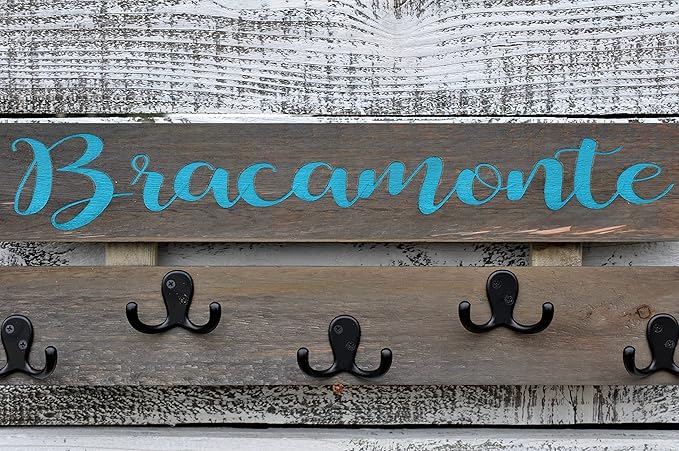 Coat Rack Rustic Wood Coat Rack With 5 Hooks