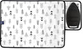 Encasa XO Ironing Mat/Pad (Small 28"x20") with 3mm Padding & Silicone Iron Rest for Steam Pressing on Tabletop or Bed - Heat Resistant, Portable, Quilting & Travel Blanket - Black Arrow