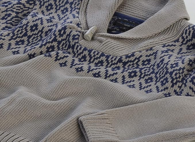 Gioberti Kids and Boys 100% Cotton Pullover Knitted Sweater with Toggle Button Closure