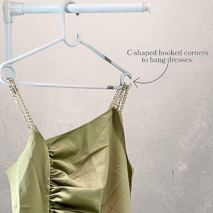 Plastic Hangers for Clothes Hanging | Set of 6 | Ideal Cloth Hangers for Clothes in Wardrobe | Almirah Organizer | Cloth Hanger Needs in Wardrobe | Mint Granite Blue