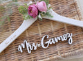 Custom Wedding Hanger with Bride Last Name & Date | Personalized Bridesmaid Gift Bridal Shower Gift