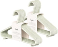 3 Sprouts Wheat Straw Plastic Hangers - 30-Pack Eco-Conscious Toddler Hangers for Child & Baby Clothes, Coats - Kid Closet Hanger Ideal for Small Girls, Boys, Children & - Speckled Green