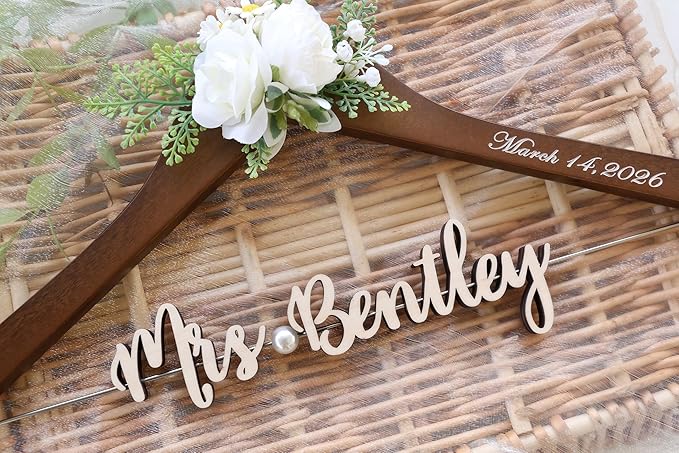 Bridesmaid Wedding Hanger/Maid of Honor Hanger (Natural Wood)