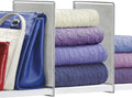 LYNK PROFESSIONAL® HOME™ Shelf Dividers - Linen Closet Organizers and Storage - Linen Storage - Closet Organization - Towel Organizer for Closet (Set of 2) - Platinum