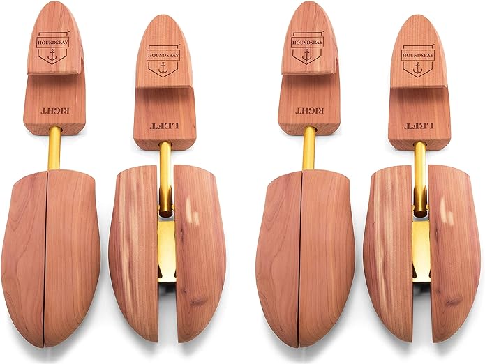 HOUNDSBAY Cedar Shoe Tree - Shoe Trees for Men & Women, Sneakers, Widener & Shaper