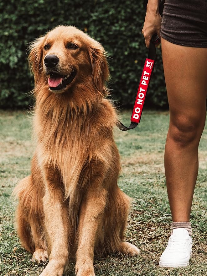 Tuff Pupper Waterproof Leash Sleeve | Fits Any Standard Size 1 Inch Wide Leash | Dual Sided Message | Durable Neoprene & Silicone | Odor & Stink Proof | Easy Secure On & Off (1 Pack, Do Not Pet)
