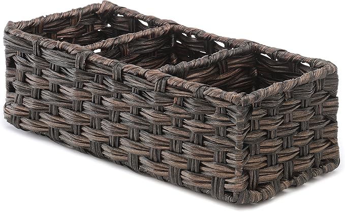 Whitmor Split Rattique Tank Topper Driftwood,Brown