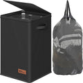 Simple Houseware Foldable Laundry Hamper Basket with Lid and Removable Bag, Black