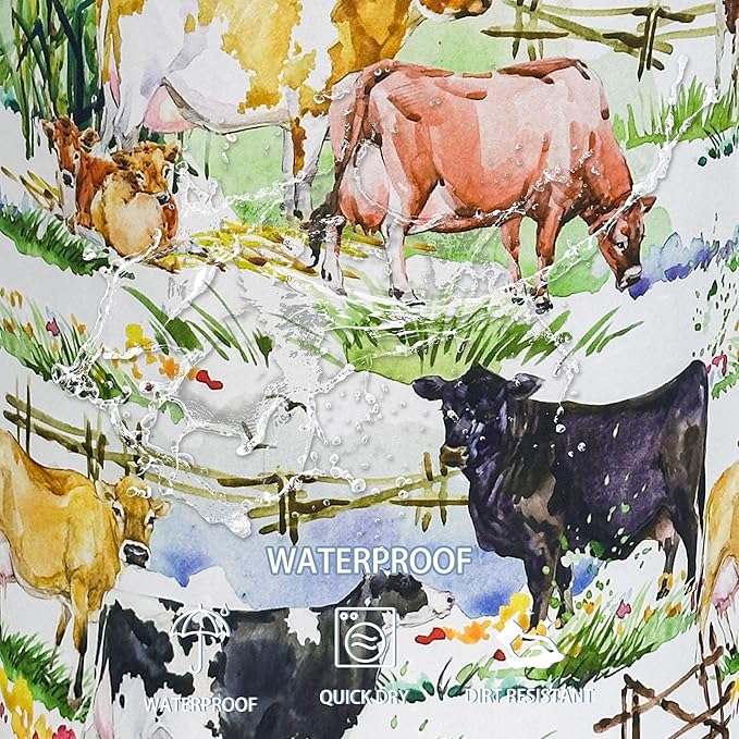 Cow Laundry Basket Farm Animals Foldable Waterproof Oxford Cloth Funny Tote Bag Laundry Hamper Clothes Storage Bucket Toy Organizer For Bathroom/Laundry Storage/Bedroom 18.9x16.5 Inch