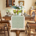 Table Runner 48 Inches Long,Waterproof Boho Table Runner with Tassel Fringe,Table Runners for Party Coffee Table