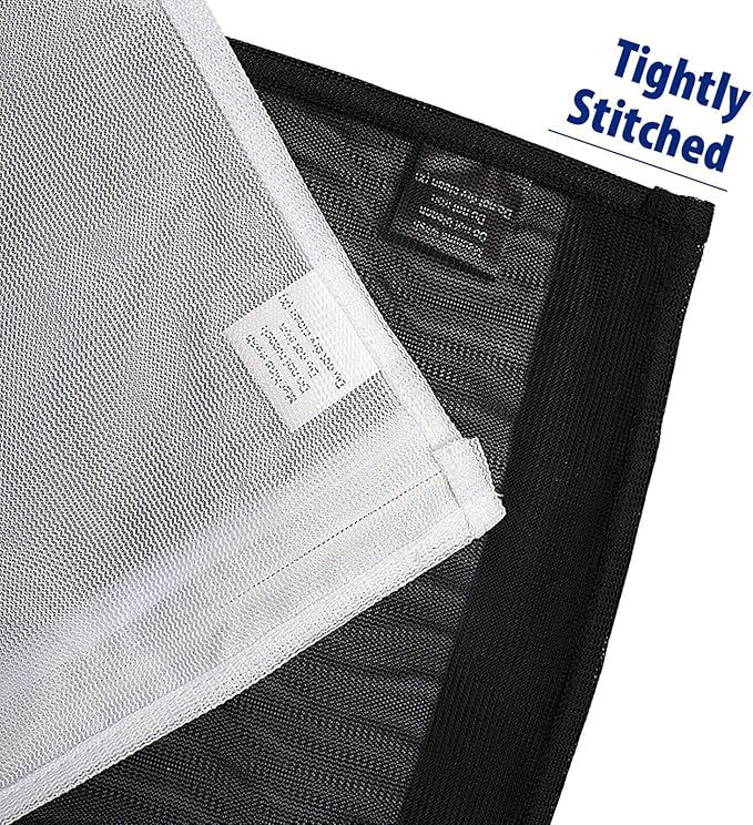 TENRAI 5 Pack (2 Large & 3 Medium) Delicates Laundry Bags, Bra Fine Mesh Wash Bag, Zippered, Protect Best Clothes in The Washer (5 Black, Set of 5)