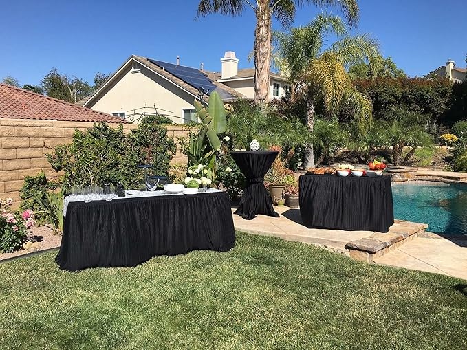 The Folding Table Cloth 8 Foot Black 30x96x29