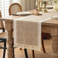 Table Runners 107 Inches,Waterproof Boho Table Runner with Tassel Fringe,Table Runner for Party Coffee Table