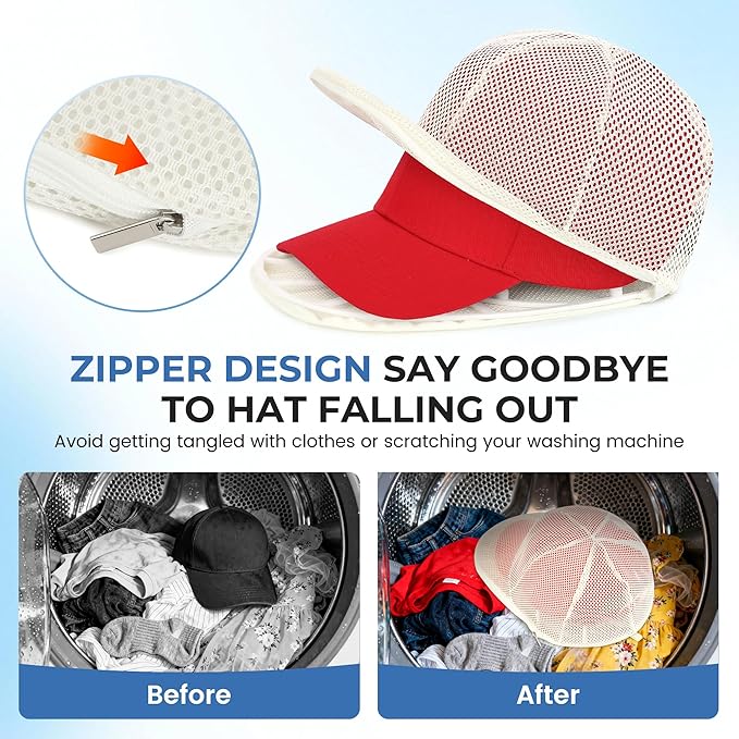 Hat Washer Cage Hats Cleaner, Cap Cleaner Baseball caps for Washing Machine or Dishwasher