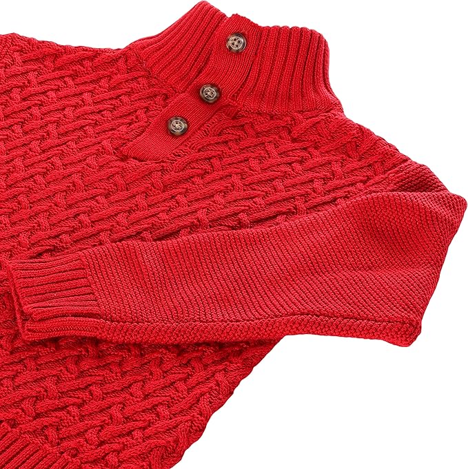 Gioberti Kids and Boys Mock Neck Pullover Knitted Sweater