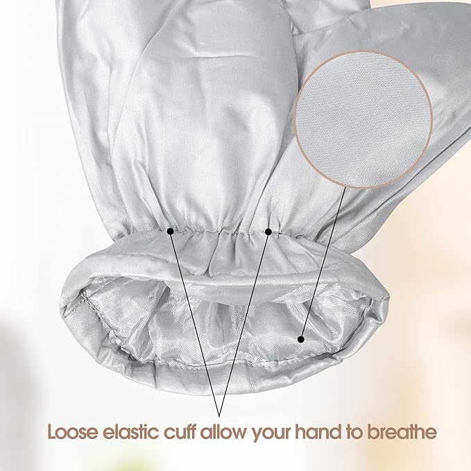 Newbealer 2 PCS Garment Steamer Ironing Glove, Anti Steam Heat Resistant Protective Gloves for Clothes Steamers, Replacement Accessories