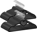 Black Velvet Hangers 50 Pack, 16" Non Slip Adult Hangers, Slim Clothes Hanger with 360 Degree Swivel Hook - Durable & Cute
