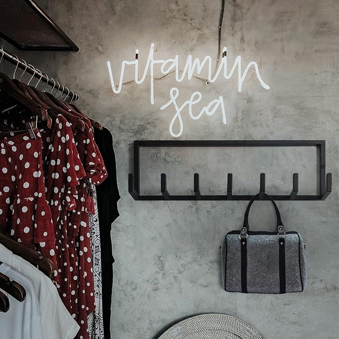 DEKADRON Metal Coat Rack Wall Mounted – Multi-Hook Hanging Rack for Coats, Bags & Hats – Easy Install, Rust-Resistant, Indoor & Outdoor Use (10 Hook (Large Size): 100cm(W) x 22cm(H) x 8cm(D))