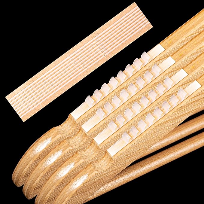 Clear Non-Slip Adhesive Strips for Wooden Hangers 200 Pcs - Anti-Skid Grip for All Hanger Types - 2.8x0.2 Inch, Ideal for Thicker Hangers - Easy-to-Apply Rubber Grippers (200)