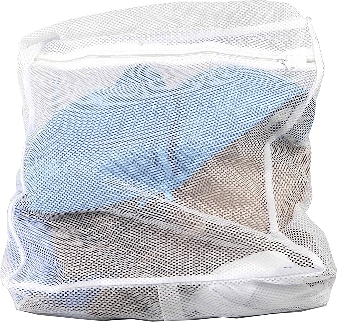 Laundry Bag For Washing Machine, (White), By Home Basics | Lingerie Mesh Laundry Bag With Zipper | Washer Bags For Laundry and Travel
