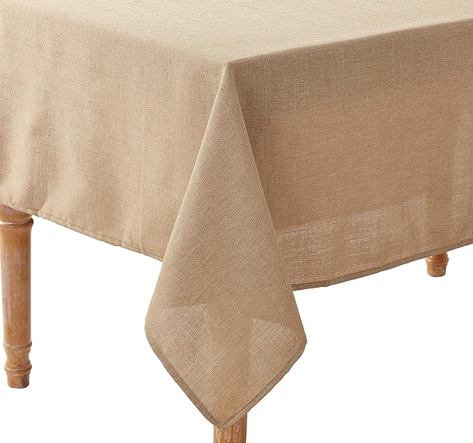 Euro Linen Vintage Design Tablecloth - 68" x 108" - in Oatmeal