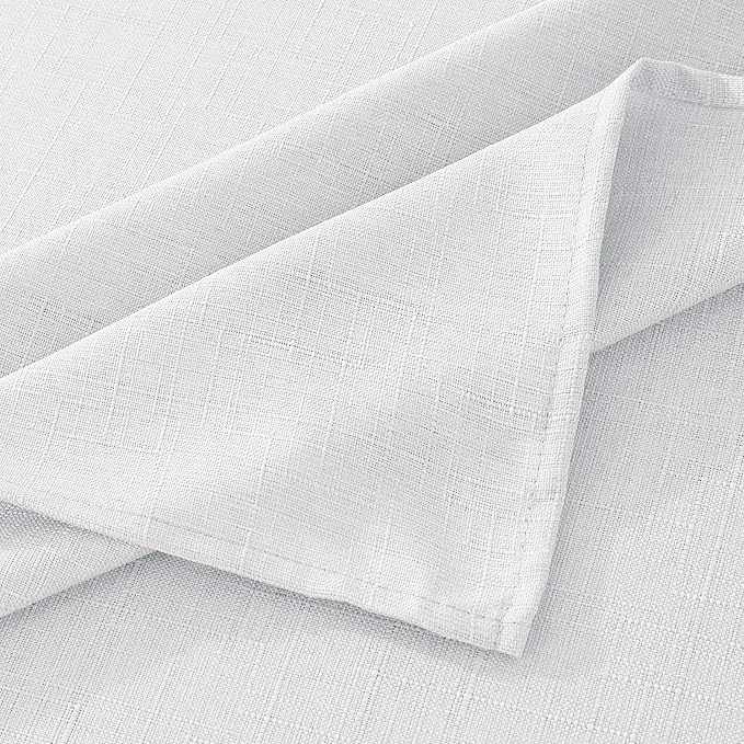 Euro Linen Vintage Design Tablecloth - 68" x 108" - in White