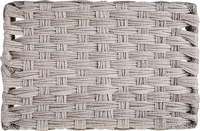 Whitmor Split Rattique 4 Section Tray Gray Wash