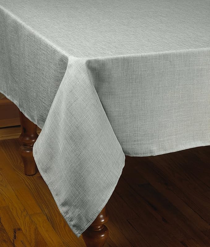 Euro Linen Vintage Design Tablecloth - 60" x 84" - in Gray